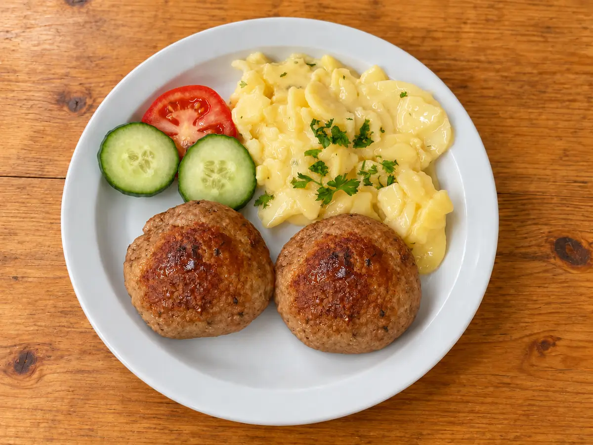 2 Frikadellen mit Kartoffelsalat 